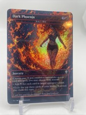 MTG Jeska's Will Foil Dark Phoenix Fanart Borderless Card For EDH / Playtest picture