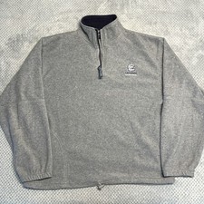 Vintage UCONN Huskies 1/4 Zip Fleece Jacket Men XL Gray picture
