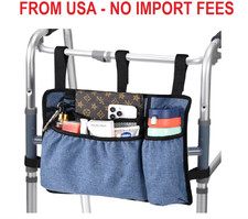 Walker Bag with Cup Holder, Premium Walker Basket for Folding Walker, Foldable W picture