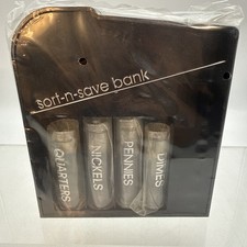 VINTAGE Sort N Save Bank Coin Sorter Money Counting System Gamex 1987 80s NEW picture