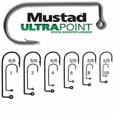 MUSTAD 32833NP-BN ULTRA POINT2X STRONG 90 DEGREE JIG-BEST SELLING HOOK ON PLANET picture