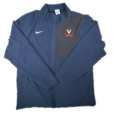 Nike Virginia Cavaliers Men's XL Full Zip Woven Jacket Navy UVA NCAA Side Vents picture