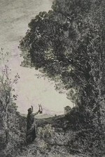 Jb Camille Corot: Orphée, Engraving Signed, Durand Ruel, 1873 picture