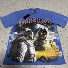 Godspeed red graphic tee Summer Astronaut Space graphic Size L Brand new picture