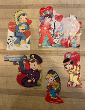 Vintage 1940’s Valentine's Day Cards Lot - Native American Theme picture