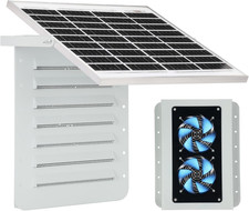 2026 Upgraded Solar Shipping Container Vent Kit, 15W Adjustable Solar Panel, Dua picture