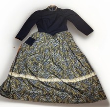Vintage Handmade 1970s Full Length Prairie Dress Cottage Core Lavender  Size S/M picture