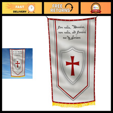 Medieval Knights Templar Cross Flag 3x5 Ft - Holy Warriors History Banner picture