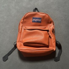 Vintage JanSport SuperBreak T501 Basketball Texture Backpack Orange picture