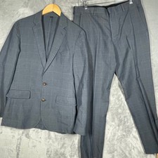 J.Crew Ludlow Slim Suit 36R 32x30 Blue Glen Plaid Baird McNutt Irish Linen picture