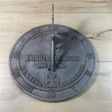 Knights Templar Free Mason Metal Sun Dial Ohio 2008 Masonic picture