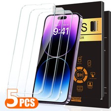 5PCS Tempered Glass Screen Protector For iPhone 17 17e 16 15 14 13 12 11 Pro Max picture