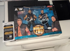 COPE ADAM COPELAND & CHRISTIAN CAGE SIGNED AEW WORLDS END FIGURE SET JSA COA picture