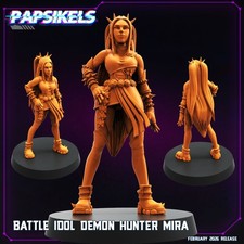 Battle Idol Demon Hunter Mira Set (3) – Papsikels Resin Miniatures 32mm Tabletop picture