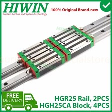 HIWIN 2pc HGR25 200-2000mm Linear Guide Rail + 4pc HGH25CA Slide Block ﻿﻿CNC picture