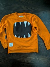 Boys Nununu Orange Monster Sweatshirt 8-9 picture