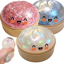 Below Mystery Squishy Bun Dumpling RARE GLITTER Limited Edition picture