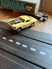 Vintage Aurora T-Jet Slot Car #1415 '69 Mustang Mach I, Yellow picture