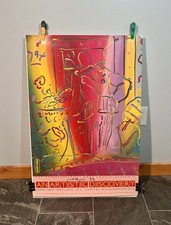 PETER MAX Original HAND SIGNED POSTER “ARTISTIC DISCOVERY” 1992 w/ LOA & HISTORY picture