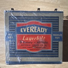 Eveready Layerbilt 1929 Type B 45V Carbon Radio Battery No. 485 (Boxed)  picture