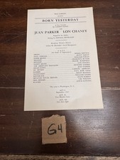 1948 Born Yesterday Denver Playbill Lon Chaney Jean Parker Broadway Theatre picture