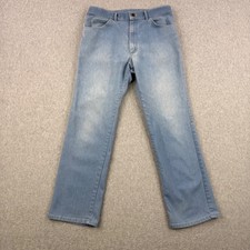 Vintage Lee Jeans Mens Fits 34x29 Blue Riders Straight Leg Union Made in USA picture