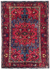 Vintage Zanjan Tribal Geometric Hand Knotted Wool Oriental Area Rug 4x7 Boho picture