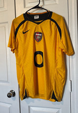Nike Arsenal Thierry Henry #14 Yellow/Black Men’s Soccer Jersey Size M picture
