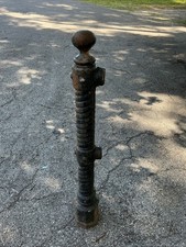 Antique Iron 39” Column Pedestal Post Hitching Post Base Architectural Salvage picture