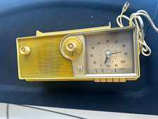 Vintage Motorola C5S Lazalarm Tube Clock Radio Cream Gold Mid Century MCM picture