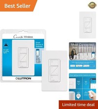 Smart Dimmer Switch by Caseta - Voice & Remote Control, Easy 3-Way Setup - White picture