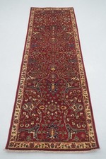 3x8 ft Red Bidjar Afghan Hand knotted Oriental Runner Rug picture
