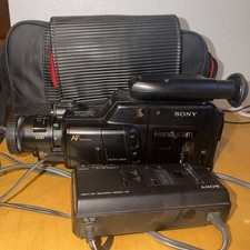 Vintage Sony CCD-F45 Video8 8mm Handycam Camcorder Powers On Case AC Adapter Bag picture