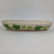 MCM Franciscan Ivy Relish Dish with Green Trim Made in USA 10-1/2
