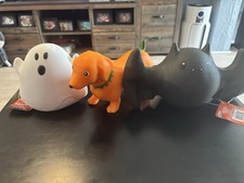 Toymendous Squeeezy Halloween Squishy Bundle. Bat, , ghost, and  Pumpkin Dog picture