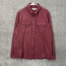 Outerknown Men's Red Chroma Button Up Long Sleeve Blanket Shirt Huckberry M/L picture