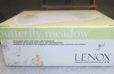 Lenox Butterfly Meadow Rectangular Serve & Store w/Lid Ceramic Container NIB picture