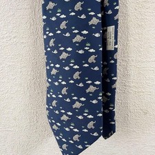 Hermès Elephant And Cloud Design Tie, 100% Silk picture