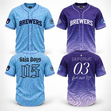 hot 2026 Brewers KPop Demon Hunters Night PRINTED Jersey ALL SIZE S-5XL picture