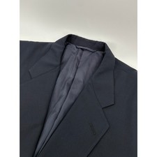 Hickey Freeman Boardroom Blazer Mens 46R Navy Wool Double Breasted Gold Button picture
