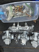 1974 Suzuki GT380 Carburetors 3x Vapour Blasted, Cleaned, Mount, Slides picture