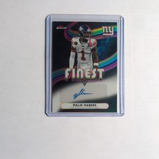 Topps 2025 Finest Malik Nabers Giants Finest Autographs FA-MN Auto 10/10 picture