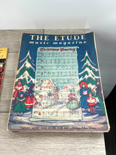 Vintage Etude Music Magazine Lot 11 Issues WW2 Era 1930s 1944 1951 Ephemera Art picture