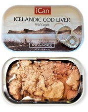 ICAN Icelandic Cod Liver Wild Caught (4.06 oz) Pack Of 12 Case No Smoked Exp2031 picture