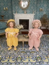 OOAK 1/12 Th Scale Dolls House Dolls- Twin girls  by Grace Mary Miniatures picture