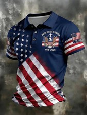 USA 250th Anniversary Polo Shirt American History Patriotic  picture