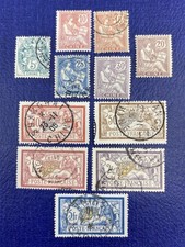 French Post Offices in China, 1902-1903, SC# 34-44 full set, Mint + gum & used. picture