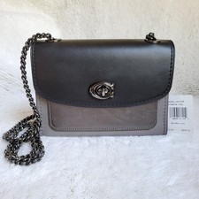 NWT Coach Parker 18 Dark Heather Grey Convertible Shoulder Handbag picture