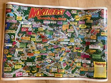 Vintage Northeast Minneapolis Minnesota MN Map Poster 1986-87 Business Store picture
