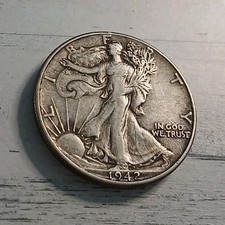 1942-P 50C Silver Walking Liberty Half Dollar -  #3 picture